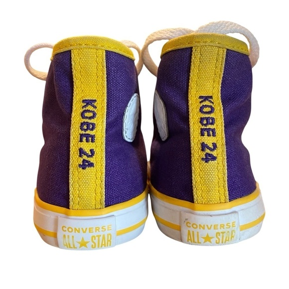 Converse Other - Converse, purple and Gold LA Lakers Kobe 24 fan youth high tops size 8